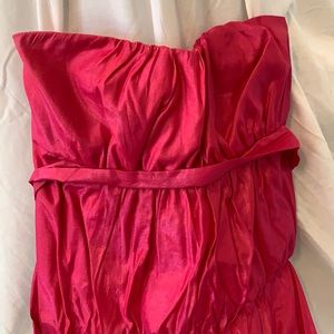 Strapless pink dress, size medium